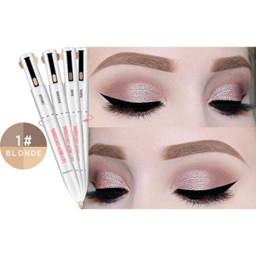 4in1 rotating ball-point eyebrow pencil four-core eyebrow pencil has excellent coloring effect waterproof and sweatproof