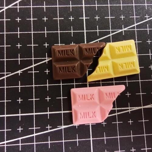 1pcs/lot resin flat back milk chocolate 20mm Cabochons Hair Bow Center Card Frame Making Craft DIY
