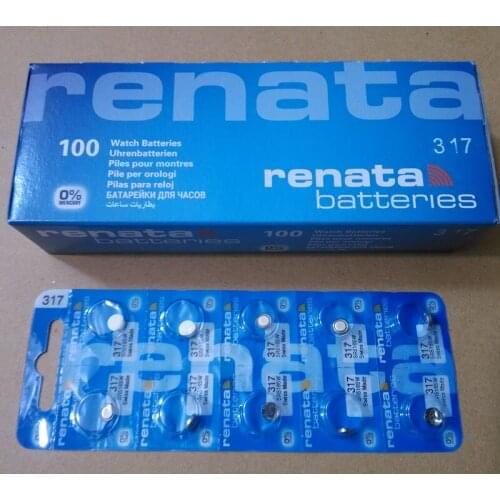 100X Renata LONG LASTING 317 SR516SW SR62 D317 V317 Watch Battery Button Coin Cell Swiss Made 100% Original