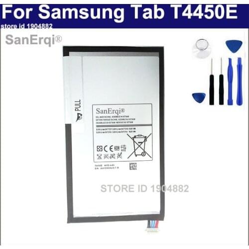 2pcs SanErqi For Samsung galaxy Tab Tablet 3 8" 8.0 T310 T311 T315 T3110 E0396 SM-T310 4450mAh T4450E Battery Batterie Bateria