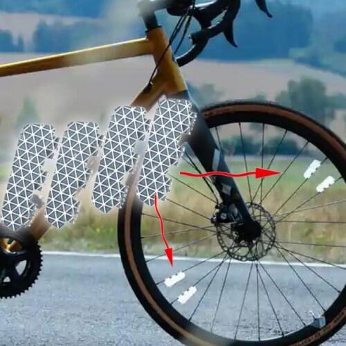 4/8Pcs wheel Reflective Safety Self Adhesive Decals Bicycle Female Cycling Stickers Decor Reflective Sticker Bike Accessories