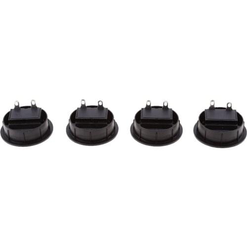 4 Pcs Round Shape Red Black Spring Clip Audio Speaker Terminals 2 Position