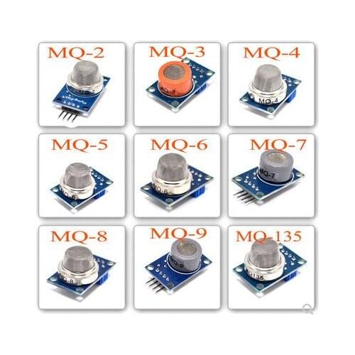 Gas Sensor MQ-2 MQ-3 MQ-4 MQ-5 MQ-6 MQ-7 MQ-8 MQ-9 MQ-135 Detection Smoke methane liquefied Gas Sensors Module For Arduino