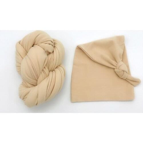 Baby Receiving Blankets Hat Newborn Photography Props Wrap Baby Photo Infant Posing Swaddle