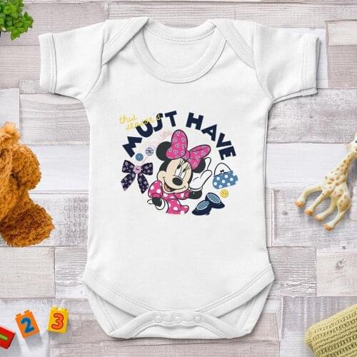 Must Have Minnie Mouse Printed Baby Rompers Newborn Jumpsuits Bodysuit For Baby Boys Girls Harajuku Infant Toddler Playsuits0-24
