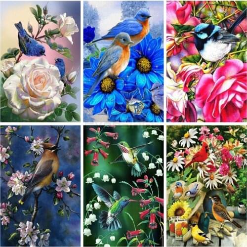 EverShine Diamond Painting Full Square Bird Cross Stitch Diamond Embrodiery Animals Rhinestones Art Home Decor Beda Picture Kits