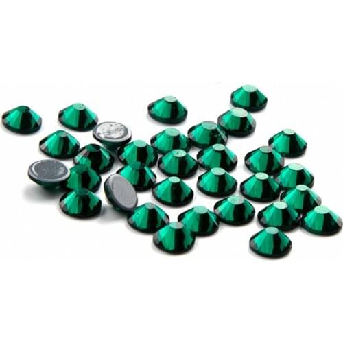 All Sizes Emerald Hot Fix Rhinestone High Quality Shiny Crystal Strass Stone Hotfix Back On Rhinestones For Clothes