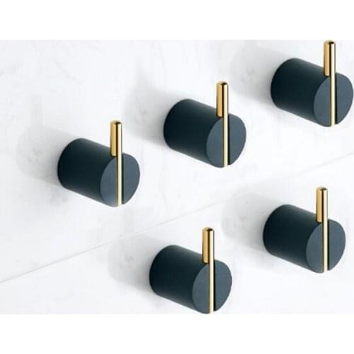 Bathroom robe hooks clothes hooks Living Multi-use Hardware accessories kitchen hangers Solid Brass Material Black Gold White