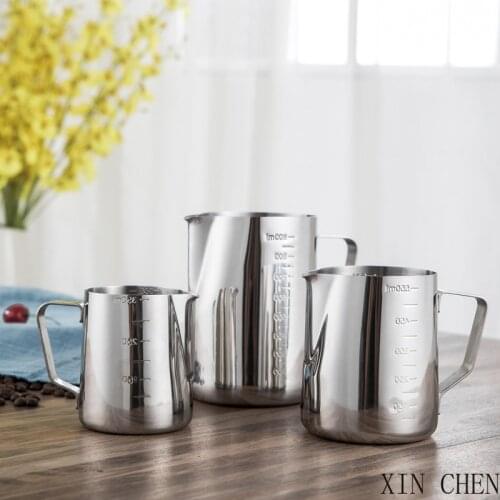 New Stainless Steel Milk Frothing Jug 350/550/900ml Espresso Coffee Pitcher Craft Coffee Latte Milk Frothing Jug Pitcher