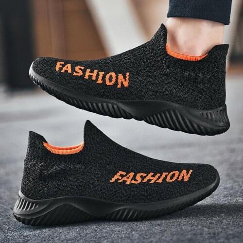 Big Size Summer Lightweight Running Shoes Men Sneakers Men 2020 Sport Shoes Man Sports Shoes for Male Black Knit Sneackers E-544