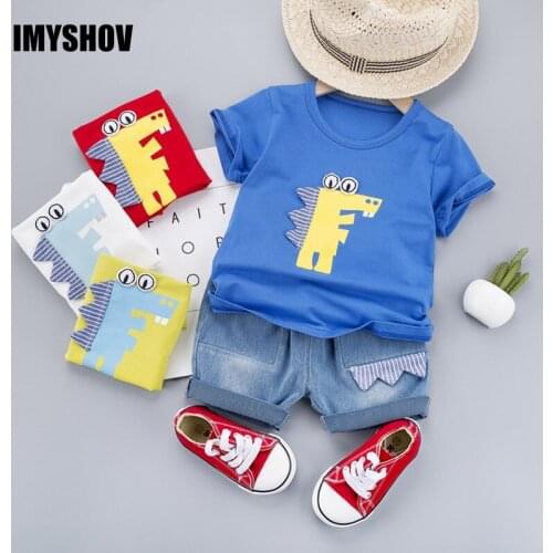Toddler Baby Boy Summer Clothes Boys Clothing Sets Kids Outfits For 0-4 Years Korean Fashion Children Denim Short Pants+T shirt