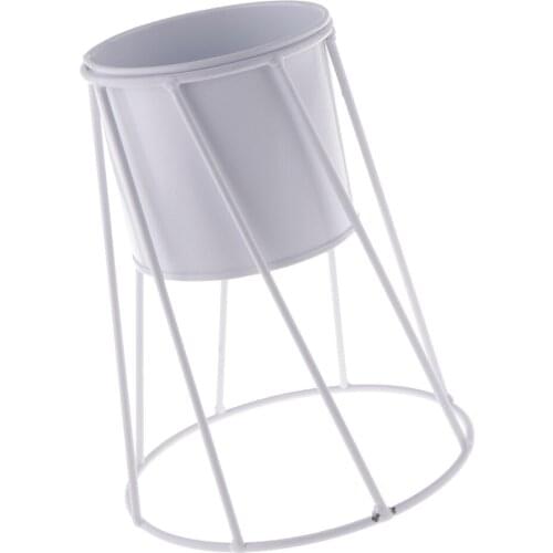 Nordic Style Iron Art Vase Balcony Minimalism Metal Flower Pot Plant Holder Garden Flowerpot Shelf Rack Home Decor