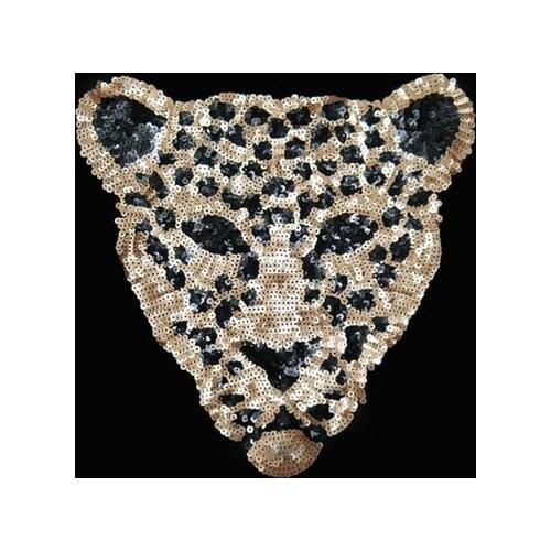 Fashion DIY decoration clothing accessories beads embroidered sequins patches patches affixed lace chapter Leopard head