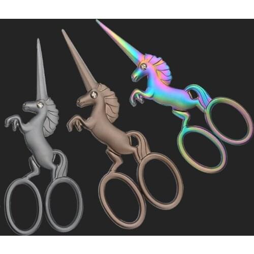 Fashion Cute Cutting Thread Scissors Unicorn Tailor Scissors for Sewing Trimming Household Tailor Shears Handmade Fabric Hair