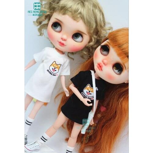 1pcs Blyth Doll Clothes fashion Tide dog T-shirt socks for Blyth Azone 1/6 doll