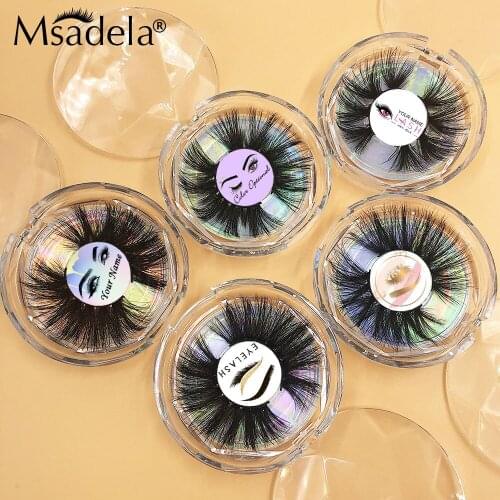 Wholesale 3D Synthetic Lashes Custom Logo Packaging 5D Silk Mink Eyelashes 25MM Faux Mink Lashes Makeup False Eyelash Dramatic