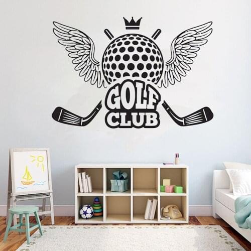Originality Golf Club Wall sticker removeable Vinyl mural Room Decoration for wall glass decal Golf Sport Wall decal Quotes G942