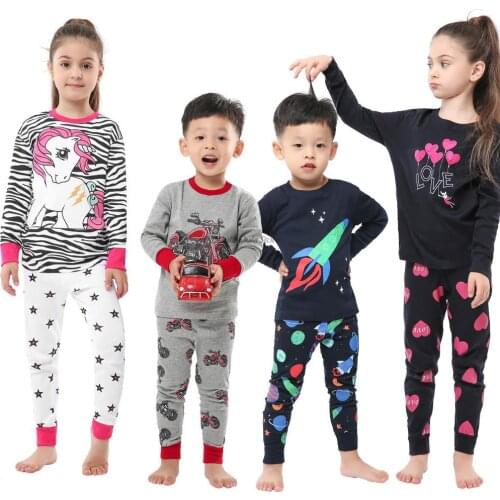 Pijamas For Kids Spring Autumn Full Sleeve Toddler Girls Pajama Cotton Baby Boys Clothing Set Casual Children Sleepwear Suit