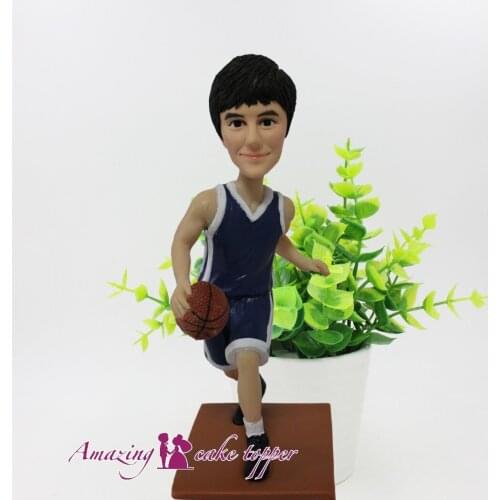 2019 AMAZING CAKE TOPPER Basketball boy favorite sport Toys Custom Polymer Clay Figure From Pictures