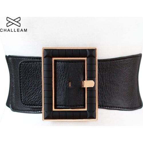 Women Wide Belt Female Elastic Belts For Dress Ladies Black Retro Specialized Girdle Vintage Waistband 321