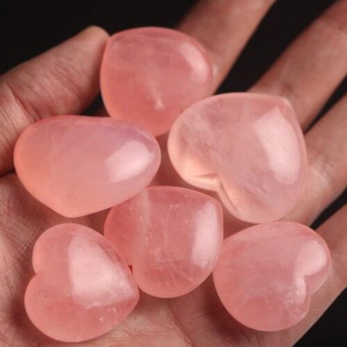 Natural Rose Quartz Crystal Heart Chakra Healing Reiki Gem Home Decor DIY Gift