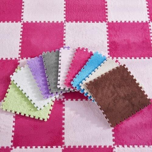 Airldianer Foldable Carpets for Living Room Plush Soft Climbing Cappet Rug Split Joint Bath Room Anti-skid small Rugs 30X30CM