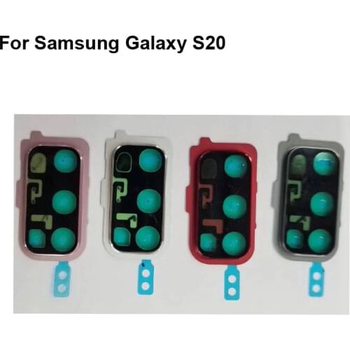 For Samsung Galaxy S20 Rear Back Camera Glass Lens +Camera Cover Circle Housing Parts test good For Samsung Galaxy S 20