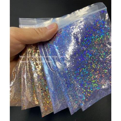 Solvent Resistant High Quality Holo Lavender Mauve Champagne Dazzling Paillette Glitter Dust for Nail Art Face Resin Accessories