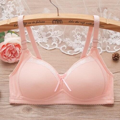 Thin model cup girl steel-free underwear cotton girl student development period comfortable bra training bras for girls