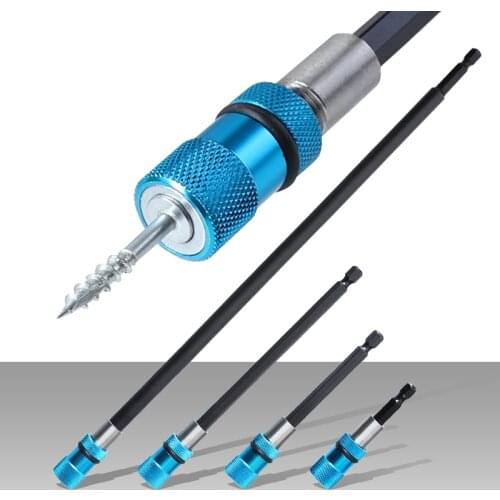 Screwdriver Bit Extension Rod Adjustable Magnetic Ring Quick Release Screw Bits Holder 6.35mm Hex Shank for Electrical Tool