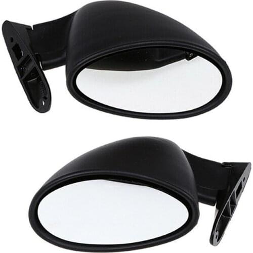 2Pcs/Set Universal Front Left Right Car Door Side Mirror Rearview Wing Mirror Vintage Style White