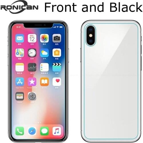 2PCS Front + Back 9H Tempered Glass For iPhone 8 8Plus 5 5S SE 6 6S Plus Rear Screen Protector Films for iphone X 10 7 7Plus