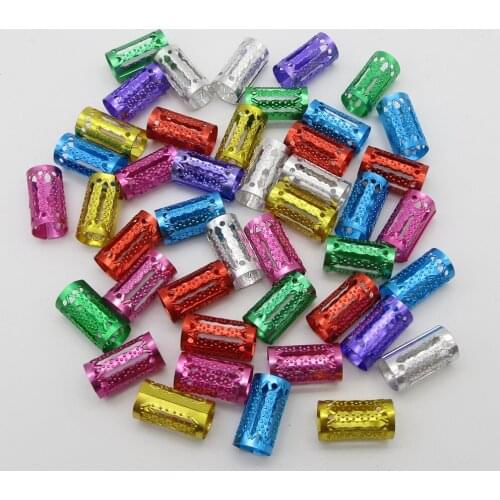 50pcs-100pcs multicolour long hair dread Dreadlock Bead adjustable cuff clip approx 7mm inner hole