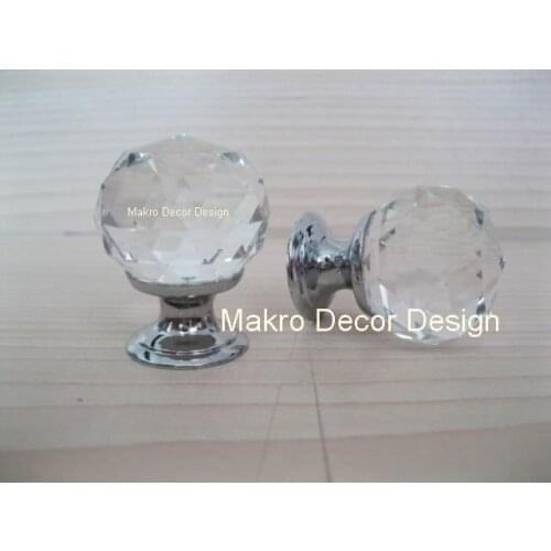 10pcs lot free shipping 30mm Clear crystal knobs,cabinet knobs,drawer knobs