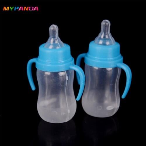 2Pcs/Set Milk Bottle Magic Mike Bottle Baby Doll Feeding Bottle Feeder Nipple For Doll Toy