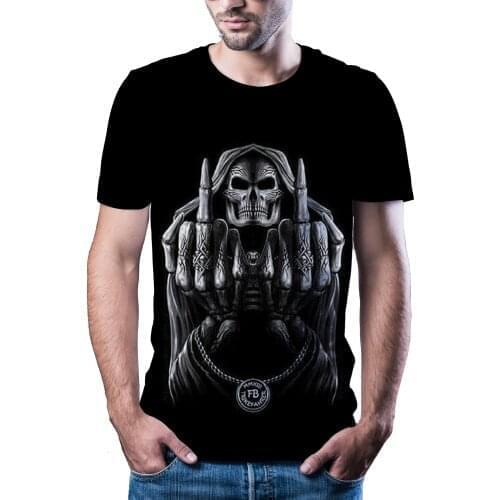 2020 new animation 3D printing T-shirt casual mens fashion T-Shirt Funny horror clown 3D street animation T-shirt