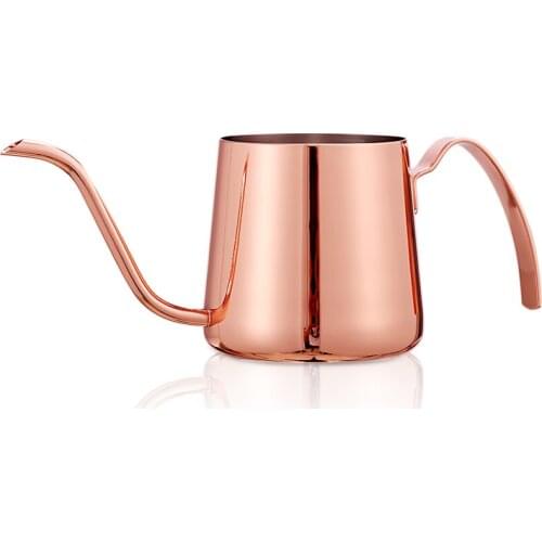 260ml Stainless Steel Hand Punch Pot Coffee Pots with Lid Drip Gooseneck Spout Long Mouth Coffee Kettle Teapot