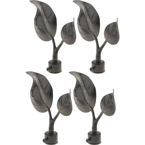 4pcs Window Curtain Rod End Drapery Rail Pole Head Cap fit 22mm Dia. Curtain Rods