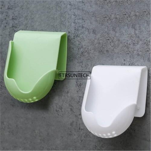 50pcs Drilling Wall Mounted Double Layer Soap Holder Soap Sponge Dish Bathroom Accessories Soap Dishes Self Adhesive