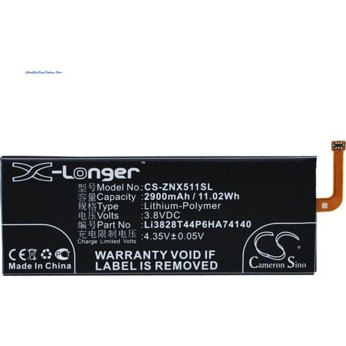 Cameron Sino 2900mAh Battery Li3829T44P6HA74140 for ZTE Nubia Z9, Nubia Z9 Max, NX508, NX508J, NX510J, NX511J, NX512J, NX518J