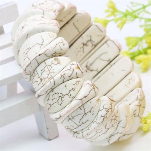 10-24mm 8-27mm White Blue Turkey Turquoises Stone Jewelry Bracelet Gifts For Girls Women Fashion Pretty Stone Beads Wholesale