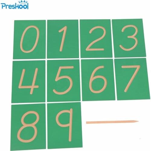 Preskool Montessori Wooden Baby Toy For Children Early Educational Toy Number 0-10 Learning Tool Brinquedos Juguets