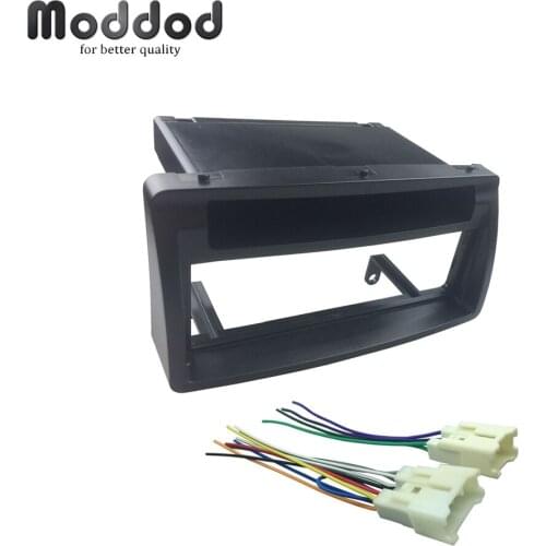 Din Fascia w/pocket + Wiring Harness Headunit Radio CD DVD Stereo Panel Dash Mount Install Trim Kit Frame For TOYOTA Corolla