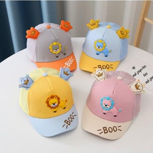 Doitbest 2021 Children Baseball Cap summer Hip Hop Cartoon lion 1 to 4 T kids sun Hats Boys Girls Caps child snapback Hat gorras