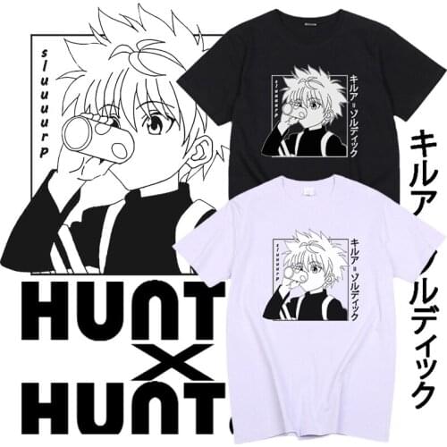 Men Women Anime Shirt Hunter X Hunter Harajuku Manga Tshirt Kawaii Killua Zoldyck Print Tee Summer Fashion Camisetas Ropa Hombre