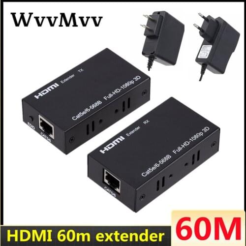 HD 100M HDMI-compatible Extender Extension Cord Converter via CAT 5e 6 6e Cat5e/6 Cat6 UTP RJ45 LAN Network Card Ethernet Cable