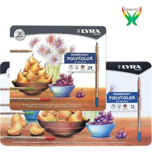 Germany original Lyra art rembrandt 12/24/36/72 color oily colored pencil professional art set painting art supplies Iron box