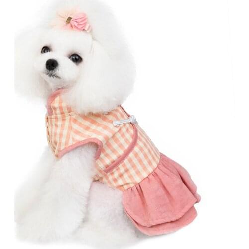Pet Dog Plaid Dresses Clothes Dog Clothing Puppy Clothes Chihuahua Pet Dress Xxs Puppy Clothes Costume Dresses for Dogs outfit