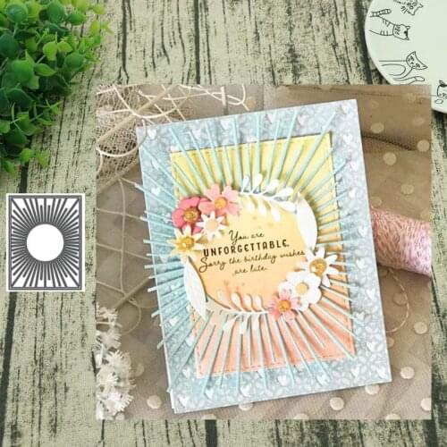 Metal cutting dies sunburst frame cut die mold decoration Scrapbook paper craft knife mould blade punch stencils die