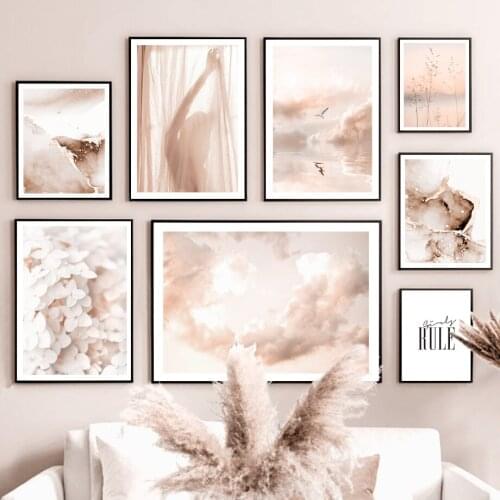 Reed Cloud Seagull Modular Wall Art Canvas Painting Nordic Posters And Prints Wall Pictures For Living Room Decor Aesthetics